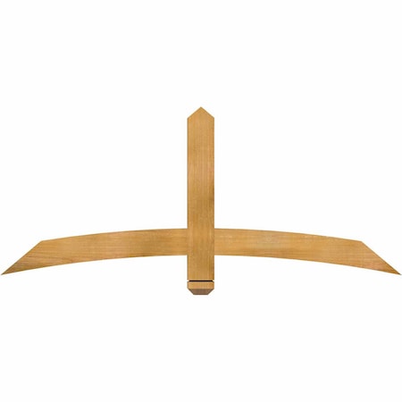 Ekena Millwork Bellingham Rough Sawn Timber Gable Bracket, Western Red Cedar, 60"W x 25"H x 2"D x 4"F, 10/12 Pitch GBW060X25X0204BEL00RWR